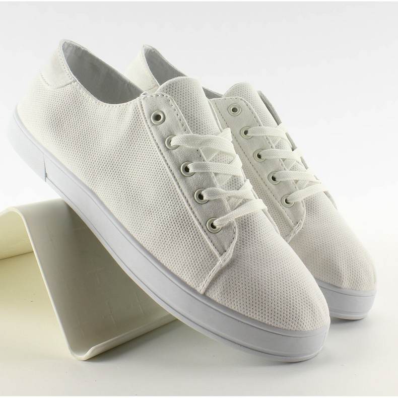 Zapatillas de mujer en tejido B779 Blanco