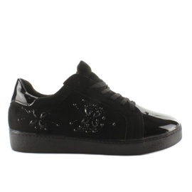 Deportivas de mujer con cristales T273P Negro