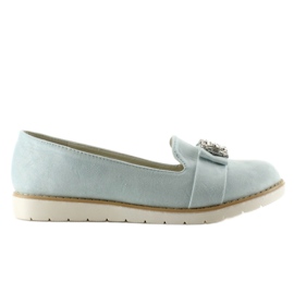 Mocasín Ante Pastel T245 Azul Mocasín Ante Pastel T245 Azul