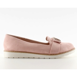 Mocasín Ante Pastel T245 Rosa