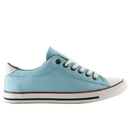 Deportivas de mujer, cara, acabado azul.