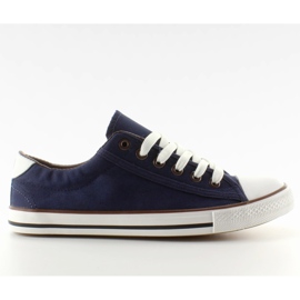 Zapatillas para mujer con acabado de grano azul marino