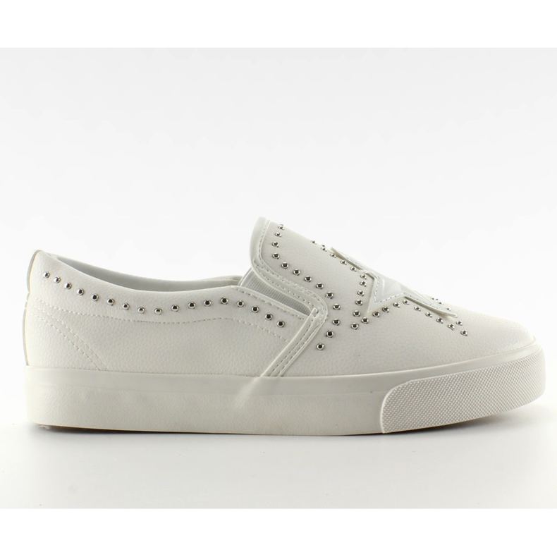 Slipons con una elegante estrella blanca BL89p blanco