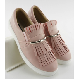 Slipony con flecos 6074 rosa rosado