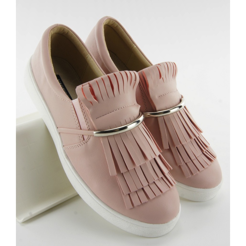 Slipony con flecos 6074 rosa rosado Slipony con flecos 6074 rosa rosado