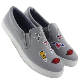 Slipons con parches JX41P Grey gris