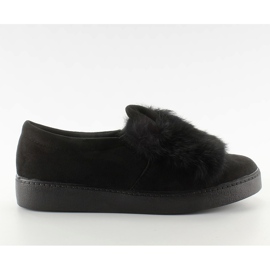 Zapatillas negras de Hunny Bunny GU01 con encanto negro
