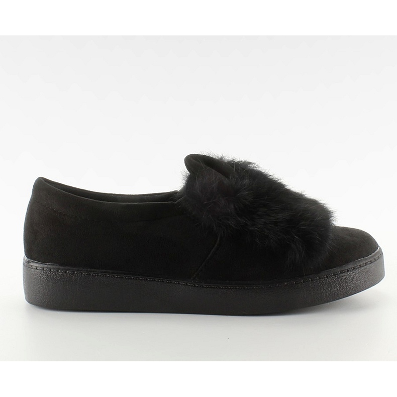 Zapatillas negras de Hunny Bunny GU01 con encanto negro