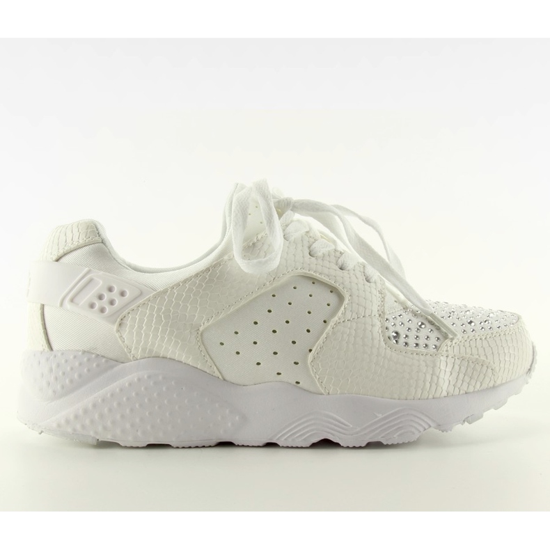 Zapatillas deportivas con glamour de diamantes k1730302 blanco.