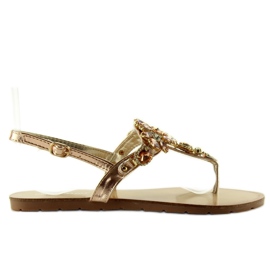 Sandalias con piedras preciosas JH41 rosa