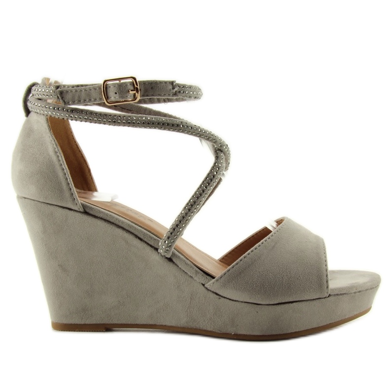 Sandalias con cuña F162 gris