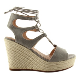 Sandalias alpargatas atadas SL71 gris
