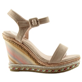 Alpargatas con cuña pastel Y5p beige