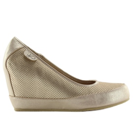 Zapatos De Salón De Cuña De Estilo Deportivo 6089 amarillo
