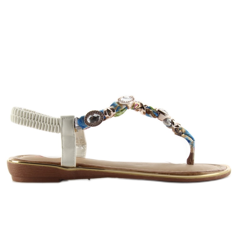 Chanclas con piedras C63 blanco Chanclas con piedras C63 blanco