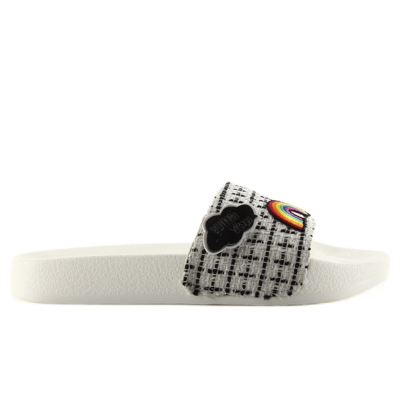 8228 Babuchas blancas con pasadores blanco 8228 Babuchas blancas con pasadores blanco