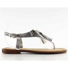 Sandalias elegantes flip-flop gris