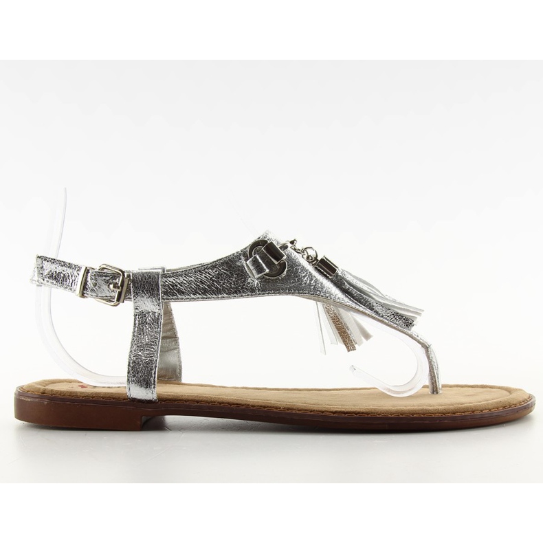 Sandalias elegantes flip-flop gris