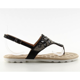 Chanclas con cuentas G144 Negro
