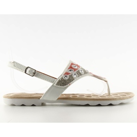 Chanclas con perlas G144 White blanco