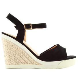 Sandalias deportivas cuña at-0605-l negro