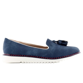 Mocasines Lordsy con pasamanería 9014 D. azul