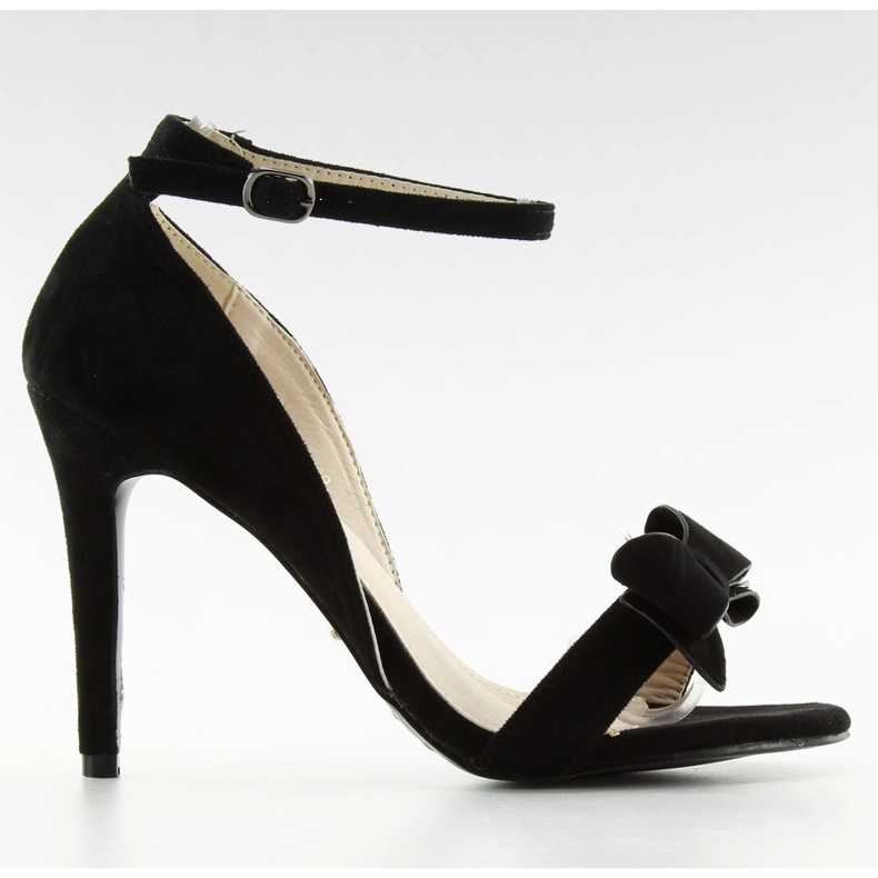 Sandalias de tacón alto con lazo 6101 negro