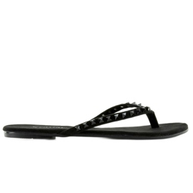 Chanclas con tachuelas piramidales DD26 negras negro