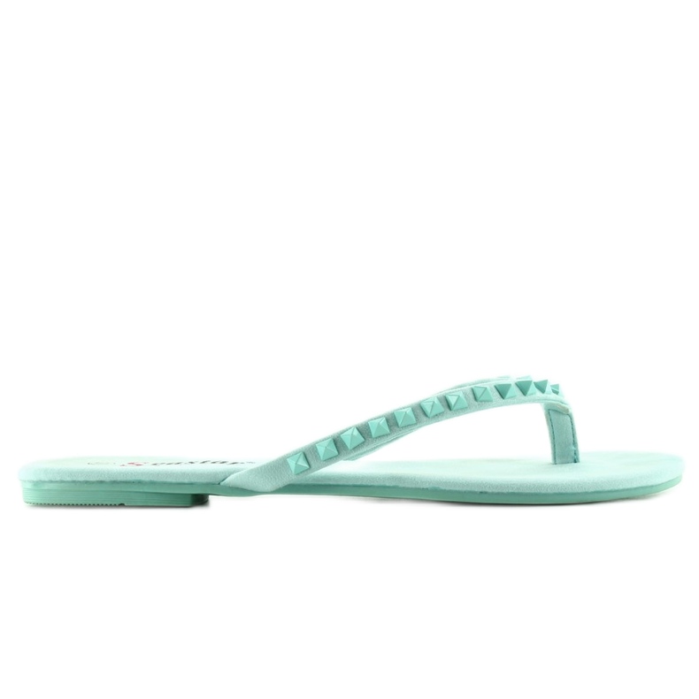 Chanclas con tachuelas pirámide azul DD26