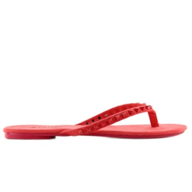 Chanclas con tachuelas DD26 rojo