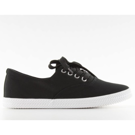 Zapatillas negras con cordones dobles negro