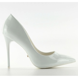 Tacones blancos Le03 barnizados lisos