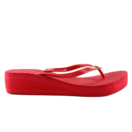 Chanclas suela alta B765 Rojo