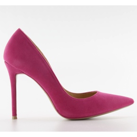 Zapatos de gamuza con tacón 5438 D. fushia rosado