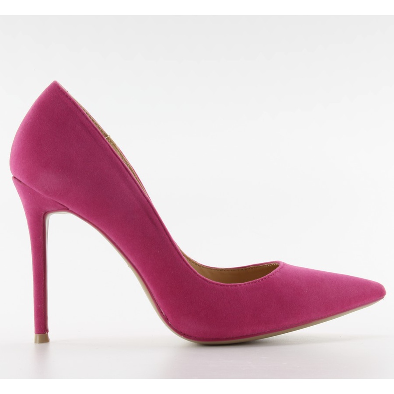 Zapatos de gamuza con tacón 5438 D. fushia rosado