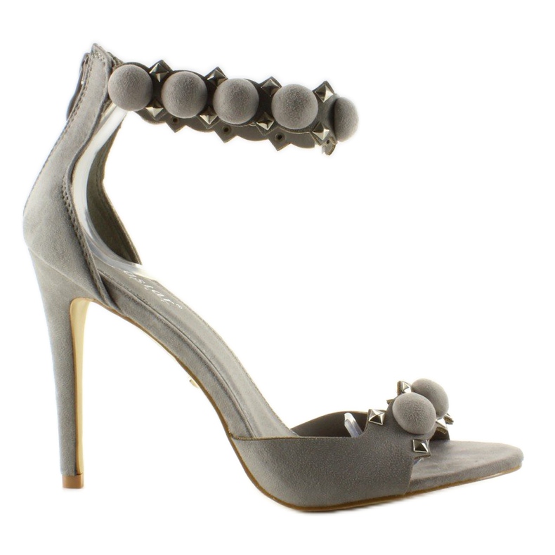 Sandalias con pasador Bolas divertidas LE022 Gris