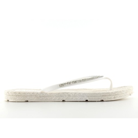 Chanclas de goma tipo alpargatas ls069 blanco