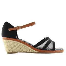 Alpargatas 6M-2 Sandalias negras negro