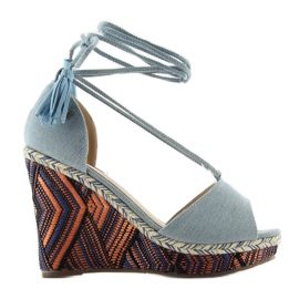 Sandalias Cuñas Cuñas 2075 L. azul