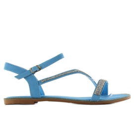 Sandalias decoradas con circonitas yh-2h018 azul