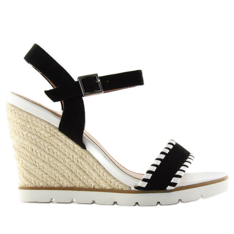 Alpargatas, Sandalias Cuña Bl-6240 negro