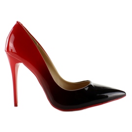 Tacones sombreados ombre LT76 Negro / Rojo