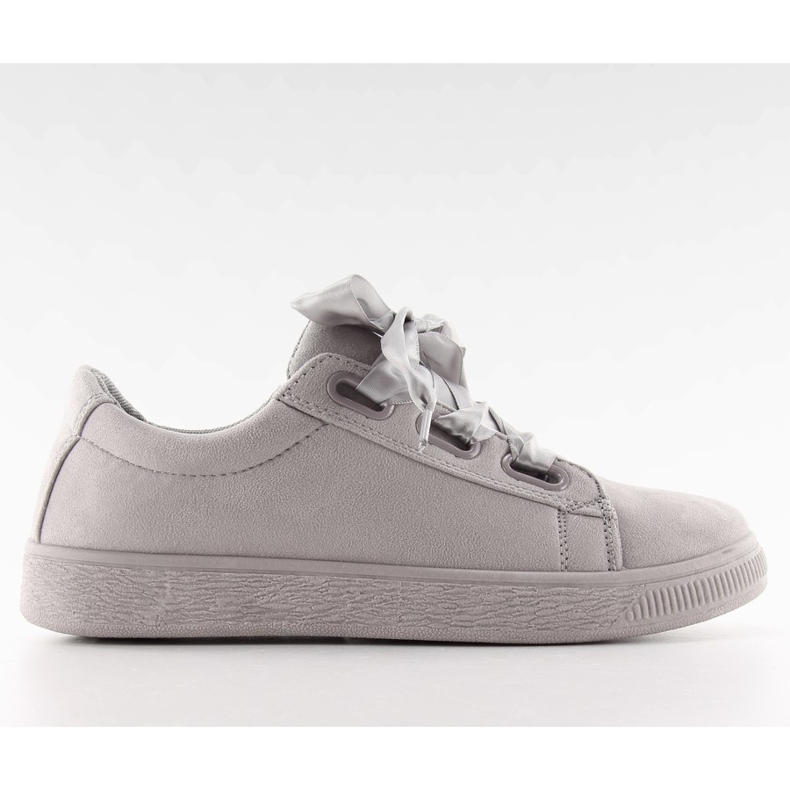 Zapatillas Con Cordones De Satén Nb120P gris