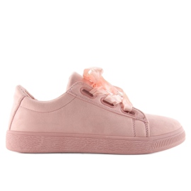 Deportivas Con Cordones De Satén Nb120P rosado