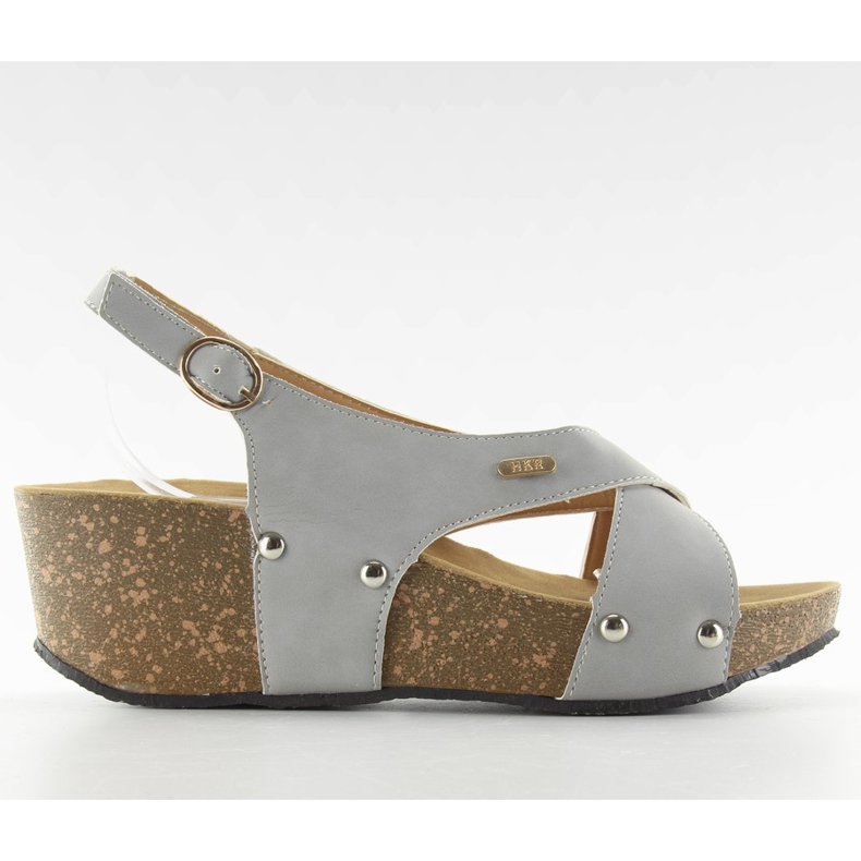 Sandalias en una suela de corcho gris L.