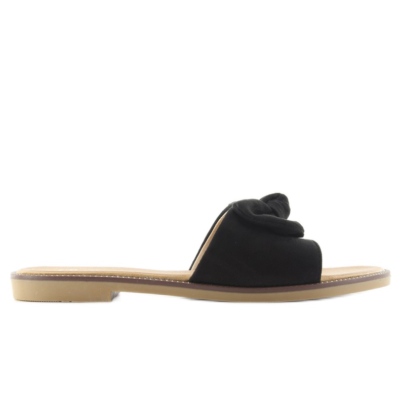 Pantuflas de mujer con lazo S52 negro