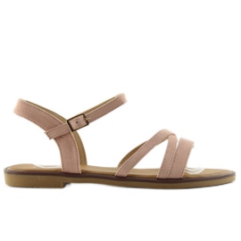 Sandalias con delicadas rayas S55 rosa