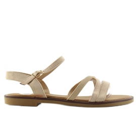 Sandalias con delicadas rayas S55 beige