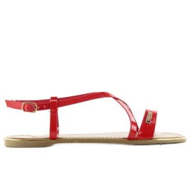 Sandalias Con Tiras Delicadas Lc-89 rojo