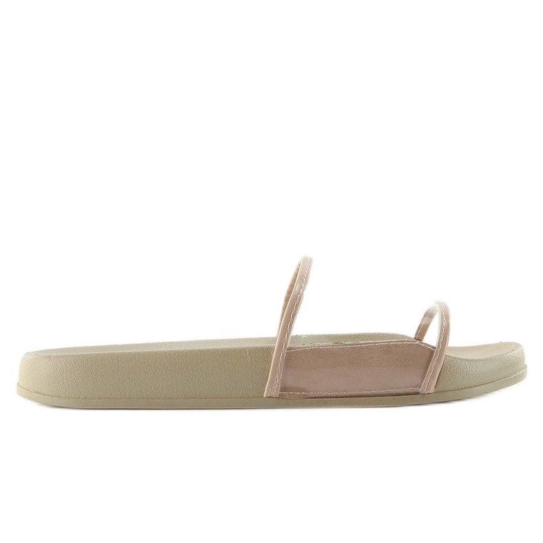 Pantuflas con raya transparente ts168-6 Beige
